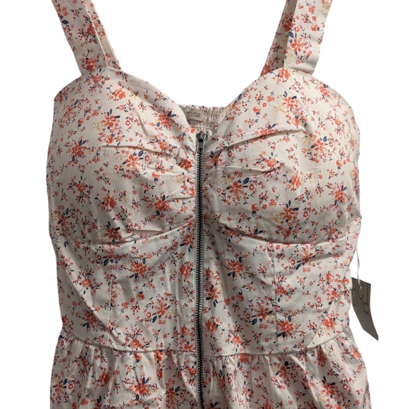 🆕 Active USA Floral Zip Up Tank L - Picture 2 of 2